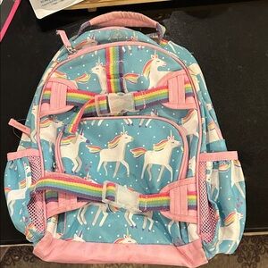 Pottery Barn Kids Unicorn Backpack - Blue and Pink